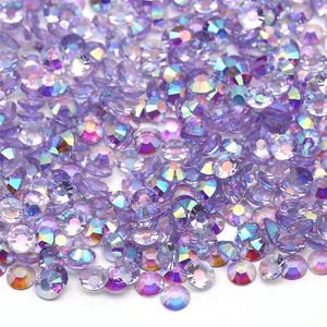 XULIN Résine Bedazzler Cristal Strass Gelée Transparente Violet Ab Non fixe Rond Pour Nail Art Decoration334H