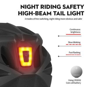 Casque de vélo XUNTINT avec Casque à cyclisme à vélo de légère LED Taille réglable EPS Casque de vélo de route VTT intégralement marqué