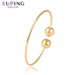 Xuping bijoux mode ouvert classique bracelets plaqué or pour les femmes cadeaux à la mode 52622 Q0717