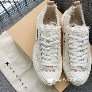 XVESSELS / VESSEL BLANC WU JIANHAO XVESSEL ROSE Small Fragrant Tweed Couleur Changer le gang Low Beggar Toivar Touvas Chaussures pour femmes le jour de la Saint-Valentin