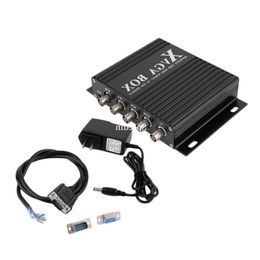 Freeshipping XVGA Box RGB RGBS RGBHV MDA CGA EGA naar VGA Industriële Monitor Video Converter met US Plug Power Adapter Zwart Dbpuw