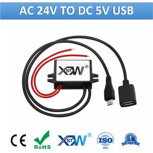 XWST 24VAC a 5vdc Buck 1A 2A 3A AC a CC Rate Down Converter con múltiples tipos USB Jack Mini Micro Tipo C Conector USB femenino