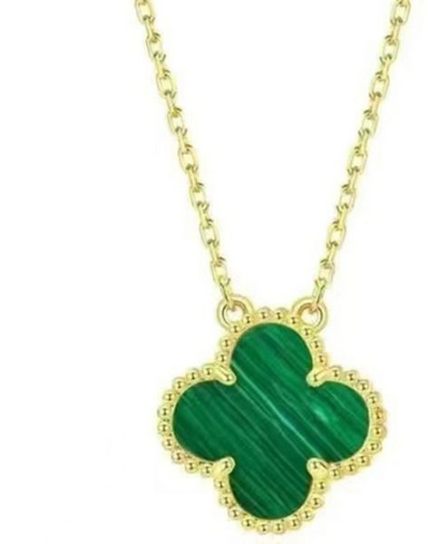 XWSW0 designer pendentif colliers pour femmes élégant 4/trèfle à quatre feuilles médaillon collier de haute qualité chaînes de tour de cou bijoux de créateur plaqué or 18 carats filles cadeau