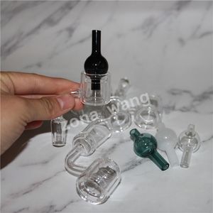 Rokende pijpen XXL Quartz Thermal Banger + Bubble Carb Cap 10mm 14mm 18mm Male Vrouw 90 45 graden 100% Real Double Wall Quartzs Nail