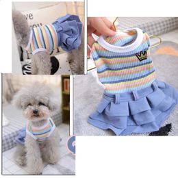 Xxl École uniforme de chien vêtements de chien mignon bulldog vestige robes de manteau tenue de printemps d'été petit chiot animal animal de compagnie costume produit 240402