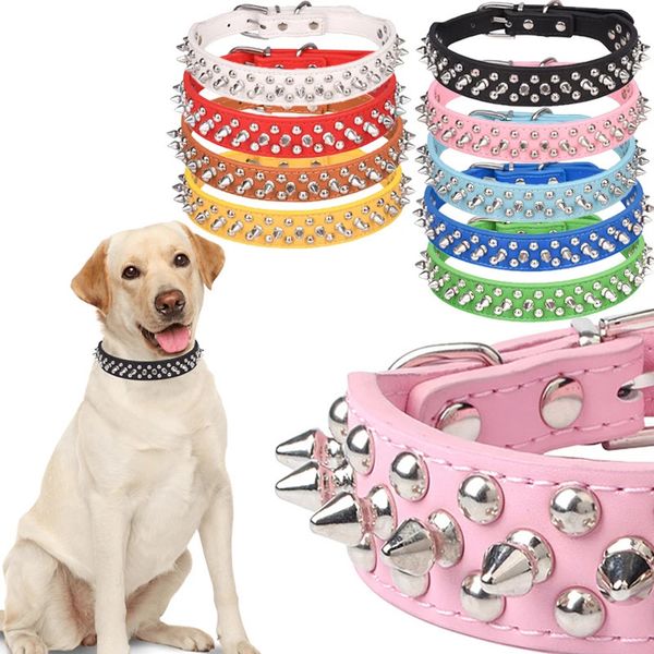 Collier de chien en cuir xxs-xxl