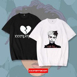 XXX Tentacion T-shirt met korte mouwen Rap Singer Brand Pop Fashion losse casual top voor mannen en vrouwen