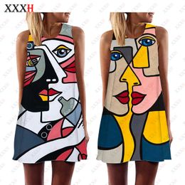 XXXH femmes robe imprimée 3D nouveauté jupes Sexy Vintage Art imprimé été Boho décontracté fête élégant es Streetwear 220713