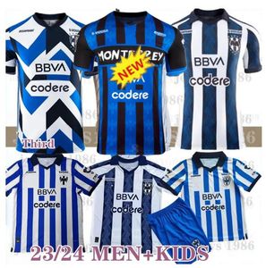 S 4xl 24/25 Rayados Monterrey Liga Mx voetbalshirts Home Away R.Funes Mori M.meza 2024 2025 Mexicaanse competal shirt Men Kids Kit