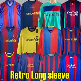 Retor Long Sleeve Soccer Jerseys 1991 92 Xavi A.Iniesta 2005 06 07 08 09 Dani Alves Football Shirts 2010 11 12 13 Ronaldinho A. Iniesta Stoichkov 2016 17 Henry Men Uniformen