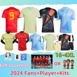 XXXL 4XL 2024 2025 Morata voetbalshirt Morata Ferran Asensio National Team voetbalshirt Mini Kids Kit Set Home Away Camisetas Espana Rodri Olmo Ansu Fati Joselu