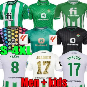 XXXL 4XL 23 24 Real Betis Soccer Jerseys Edición especial Niños JOAQUIN B Iglesias Local Visitante Camiseta De Futbol Juanmi CANALES Fekir Fútbol