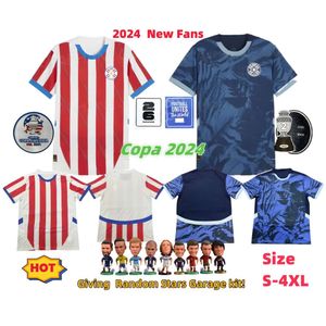 Xxxl 4xl 24 25 Paraguay National Football Team Soccer Jerseys 2024 2025 Paraguay Home Shirts Football Kits Big Taille S-4xl Men Uniforms