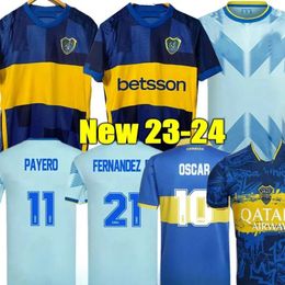 Xxxl 4xl Benedetto 2023 2024 Boca Juniors Soccer Jerseys Fans Joueurs Villa Salvio Men Camisa de Futebol 22 23 24 Football Shirt Tevez Carlitos Marcos Rojo Vazquez