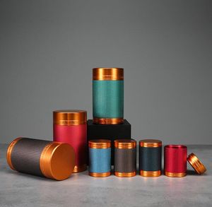 Xxxxl latas de tabaco de aleación de aluminio jarras caja de almacenamiento estuche té joya de metal herramientas para fumar 4 color 4.7*7.1cm 7.4*13cm