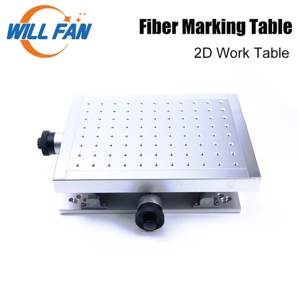 Will Fan 2D table de travail 1064nm Fiber Laser marquage Machine de gravure 2 axes Table mobile Portable armoire Case XY Table