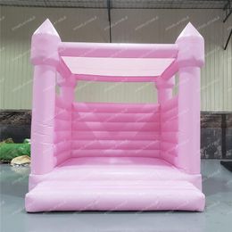 XYinflatable Activiteiten 3x3m 4x4m roze opblaasbare bruiloft springkasteel opblazen springen bouce huis met dakbedekking voor party even322U