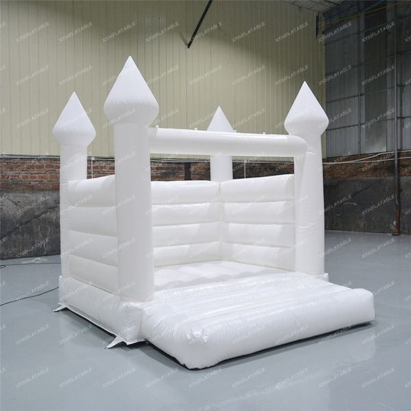 XYinflatable Activités 3x3m / 10x10ft maison de rebond blanche gonflable avec ventilateur Fête d'anniversaire Jumper sauter videur de mariage à vendre