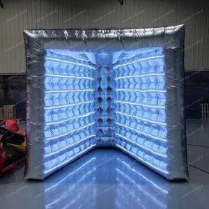 Xyinflatable Activiteiten Draagbare Vogue opblaasbare fotocabine met LED -licht Blow -up 3D -achtergrond voor 360 Photobooth