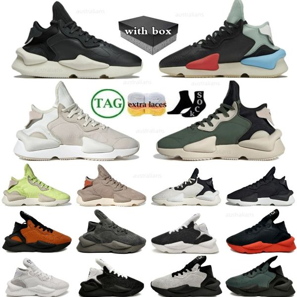 Y-3 Kaiwa Triple Black Y3 Blush Green Beige Rave Green Green Red Red Mens Zapatos casuales