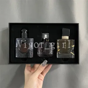 Y Merk Geur Voor Vrouwen Top Kwaliteit Parfum Set 3 stks/set Met Doos Zwart O pium Gratis Water Reverse Parijs Top Mooie Set Kerstcadeau Box Set 2023 Nieuwe