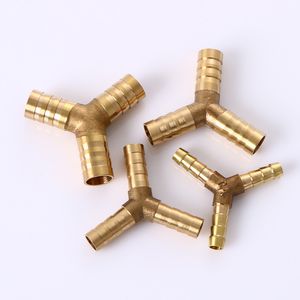 Y Brass Pipe Fitting Pagoda T -stuk connector voor 4 mm 6 mm 8 mm 10 mm 12 mm 14 mm 16 mm 19 mm slang koperen pagode luchtwaterbuis fittingen