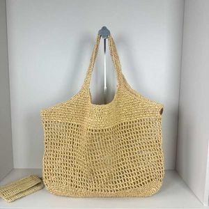 Y New Lafite Grass Woven Lcare Handmade Crochet Crochet en tricot Sac à bandoulière plus grand sac à provisions Hollow Out
