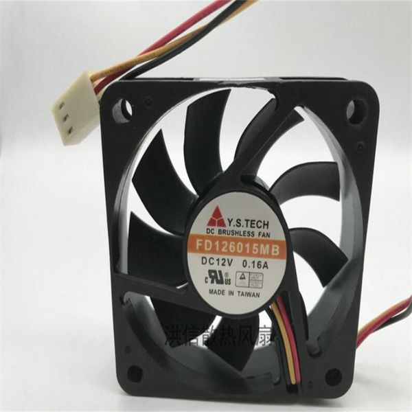 Ventilateur en gros: 6015 FD126015MB DC12V 0.14A 6CM ventilateur silencieux à trois fils