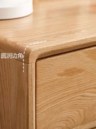 Y mesa de cama de madera sólida gabinete de noche de roble nórdico dormitorio de registro