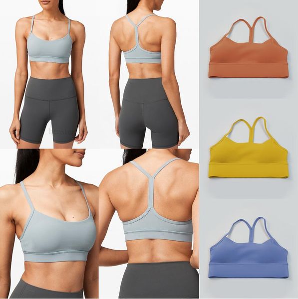 Y Yoga soutiens-gorge femmes sous-vêtements de sport ponçage double face ceinture fine serrée réservoirs sexy beau gilet dos fronde porter soutien-gorge Und245p