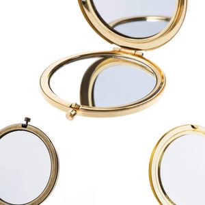 Y03 Mini Makeup Mirrors 571mm Miroir compact métallique rond Pockée cosmétique portable pour les filles Beauté 240409