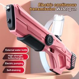 Y1 10m bereik elektrisch waterpistool voor kinderen en volwassenen ondersteunt automatische waterabsorptie en externe waterfles zomerspeelgoed 240422