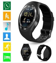 Montres intelligentes Y1 pour montre intelligente Android Montre de téléphone portable Samsung Bluetooth pour Apple iPhone avec emballage de vente au détail appareils intelligents26395394210