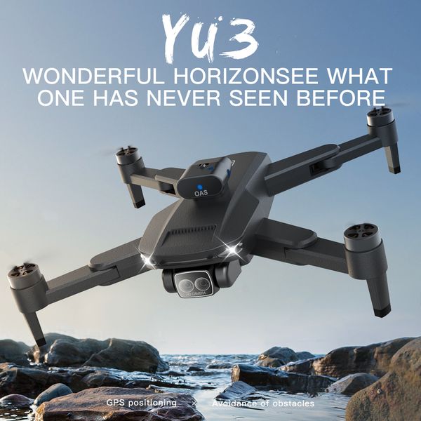 Y21 Drone 4K HD Caméra GPS Intelligent Uav Infrarouge Évitement Automatique d'Obstacles 5G WIFI Mode de Flux Optique Moteur Brushless Mini RC Dron