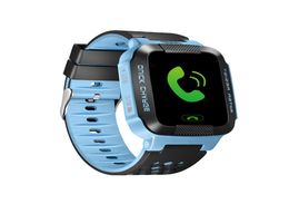 Y21 GPS Reloj inteligente para niños Linterna antipérdida Reloj de pulsera inteligente Dispositivo de ubicación de llamada SOS Rastreador Pulsera segura para Android iPho5308645