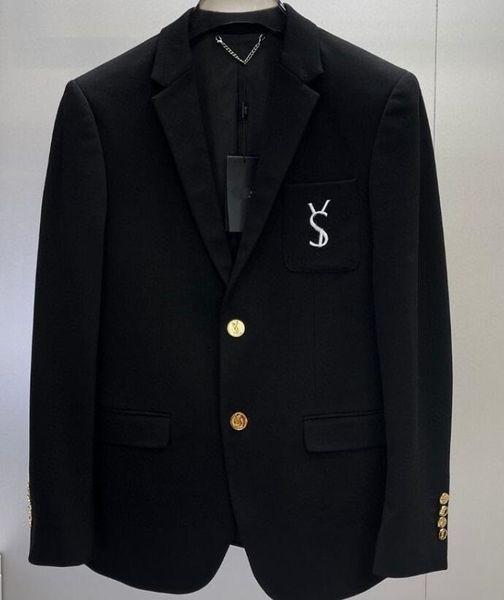 Y23SS – costume de styliste pour hommes, veste de luxe avec lettres blanches brodées, business de luxe, Y23SS