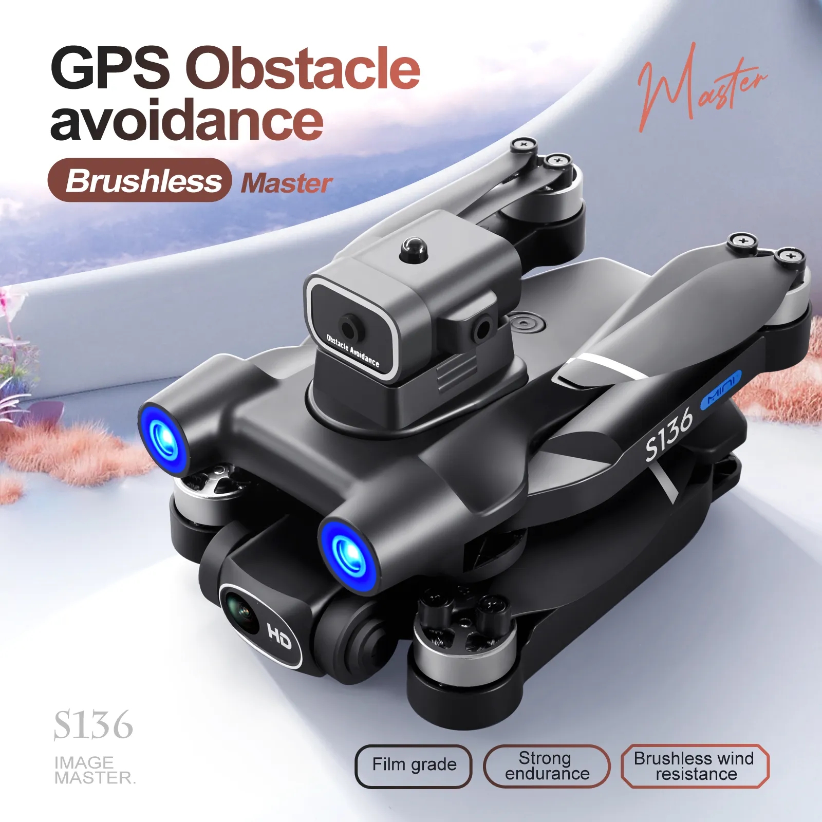 Y24 S136 GPS RC Drone 4K HD Dual Camera Professional 5G Aerial Photography Obstacle Avoidance Brushless Automatic Return Helicopter
