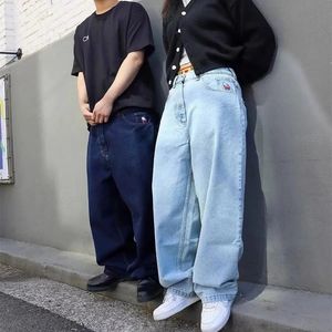 Y2K Big Boy Jeans for Men Streetwear Baggy Borduurwerk Denim Leisure Simple Dime Pants Vrouwen Mujer Traf Jean 240422