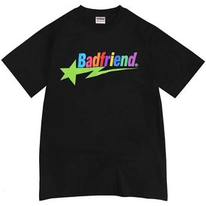Y2K Coton Lettre imprimé T-shirt Badfriend Badfriend Imprimé surdimension