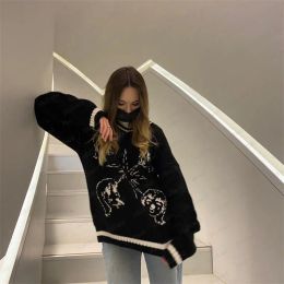 Y2K Mignon Kawaii Pull Unisexe Street Wear Européen et Américain Harajuku Gothique Anime Modèle Tricoté Pull Femmes Punk Vintage Pull