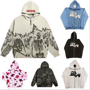 Y2K Designer Mens Hoodies Sweatshirts Men Hoodies Star Imprimé zippe Up Up Long Sweats à capuche à manches longues