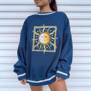 Y2K Fashion Harajuku Double Layer Pullovers Vrouw Lente Oversize Losse Sweatshirts Lady Lady Clothes Top 210515