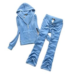 Y2K Fashion Velvet Tracksuit Tracksuit Dames Hoodsed Top en Wide Leg broek Jogging Sportswear Tweedelende set Velvet sportkleding