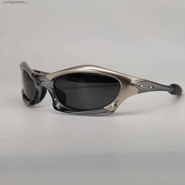 Y2K Future technologie Style lunettes de cyclisme alliage plastique épissure cadre F1 pilotes lunettes de soleil Steampunk