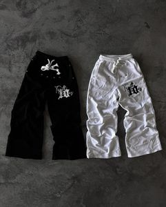 Y2K Gothic Sweatpants Men Retro Harajuku broderie graphique Baggy Pantal