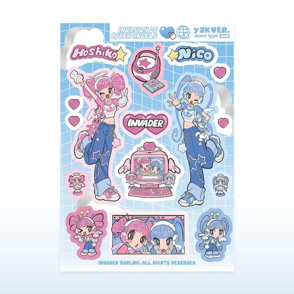 Y2K Handbook Autocollants coréens Alternative Character Stickers Ins Girl Tenfit Hot Girl Mobile Stickers
