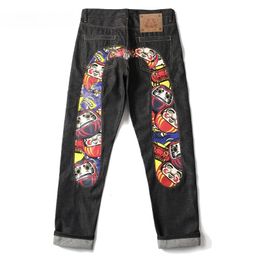 Y2K Harajuku casual gedrukt jeans vrouwen zomer nieuwe rechte wijde pijpen straat hiphop stijl heren- en dameskleding 240122