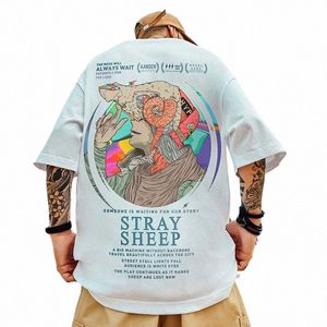 Y2K Hip Hop T-shirts surdimensionnés pour hommes Summer Cott Tops Streetwear Vintage Col rond T-shirt à manches courtes Harajuku T-shirt 8XL Tees J2WG #