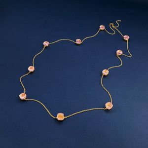 Y2K hete verkoop dupe merk topkwaliteit kleurrijke snoepkristal lange ketting trendy sieraden voor vrouwen