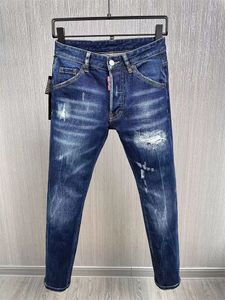 Y2k Jeans Designer Classique Hommes Jeans Knight Boy Jeans Style Slim Stretch Stone Wash Processus Jeans Déchirés Taille Asiatique 28-38 357